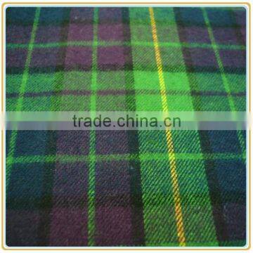 32s checks 100% Cotton Yarn Dyed Flannel Fabric