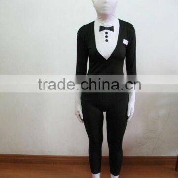 tuxedo full body spandex suit