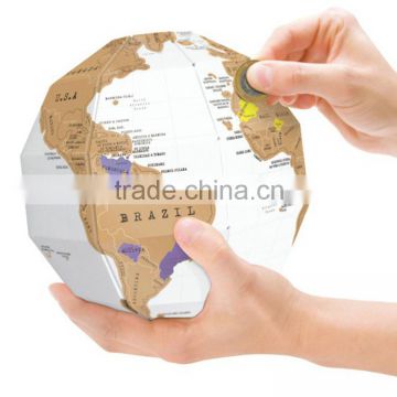 DIY Travel 3D Globe Scratch Map