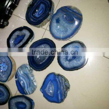 Wholesale Price Natural Blue Agate Slice Slabs for Sale photo-4