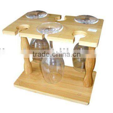 Bamboo Wine Cup Rack