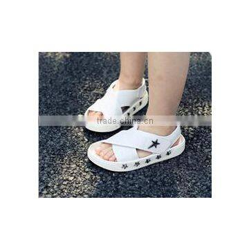 Fashion Child Shoes Silver and White Leather Baby Shoes photo-2