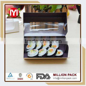 Factory direct sales Separated Sushi Container With Lid,Tailor Made Paper Sushi Box