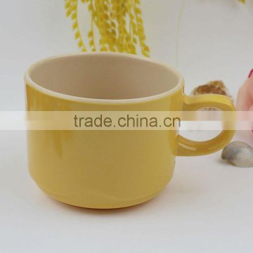 two-tone melamine coffee mug