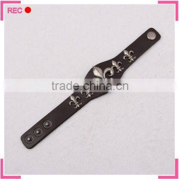 Wholesale Leather Engravable Bracelets Adjustable Length, Bracelets and Bangles for Big Wrist photo-2