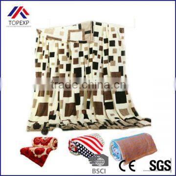 Super soft and warm coral fleece velvet blanket bed sheet Plaid blanket throw bedding blanket