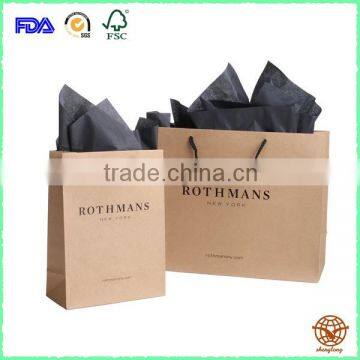 Promotional Custom Printed Shopping Kraft Paper Bag with Rope Handle