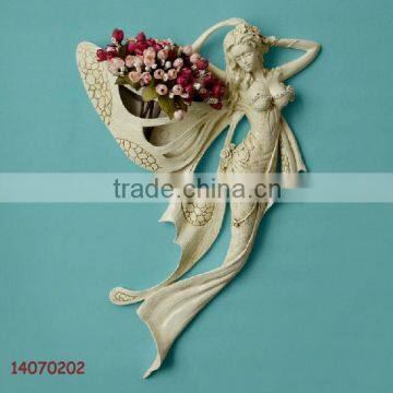 Resin decorative wall hanging flower pot flower vase