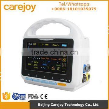 Carejoy 5 inch Touch Screen Multi parameter Patient Monitor with bluetooth function software in ICU CCU hospital