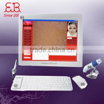 portable 15 inch touch screen skin analyzer machine/digital skin tester