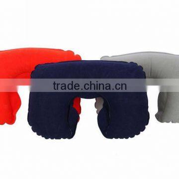 Inflatable u shape pillow with custom logo printed for promotional gifts.Inflatable travel pillow