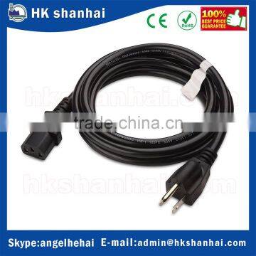 high quality 6ft USA standard AC black heavy duty computer power cable computer monitor power cord(NEMA 5-15P Plug to IEC C13)