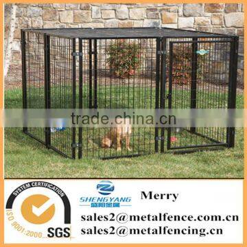 black dog use fence powder coated material dog kennel fence panel