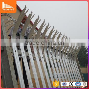 factory price high zinc assembly powder painted d pale palisade fence