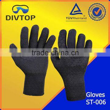 3mm Tickness Black Mesh Neoprene Diving Gloves