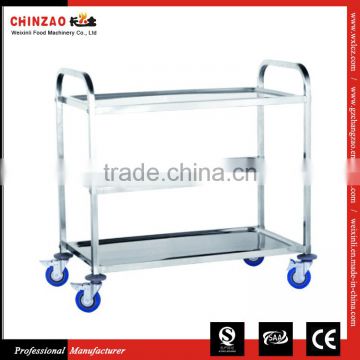 3 Tier Square-Tube Stainless Steel Trolley CHZ-S3 Bamboo Kitchen Trolley