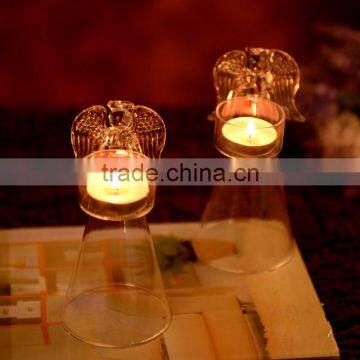 Angel Wing Glass Candle Holder photo-2