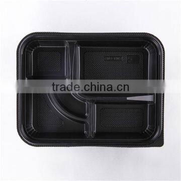 5-Compartments Disposable Plastic PP Bento Lunch Box ,Food Container photo-3