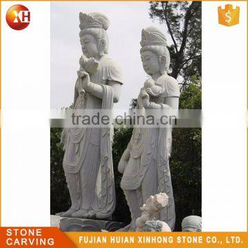 Wholesale Hand Carve Marble Stone Guanyin Buddha Statue photo-3