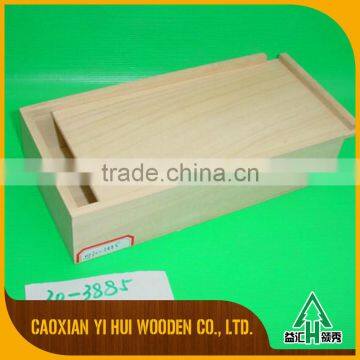 Light Weight Solid Wood Box With Black Painting and Slide Lid photo-5