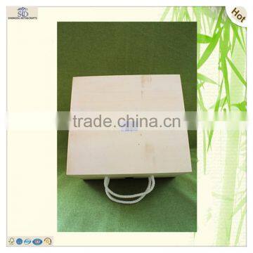 Custom Logo Hinge 6 Bottles Pine Wooden Wine Boxes photo-6