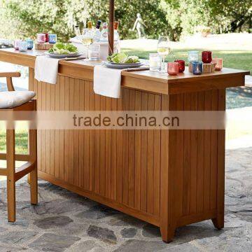 Home Kitchen Outdoor Storage Modern Wood Bar Counter Cabinet With Bar Stools photo-2