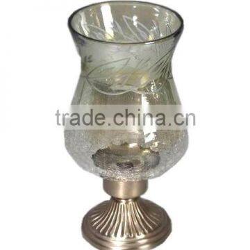 Metal Hurricane Glass Candle Holder photo-3