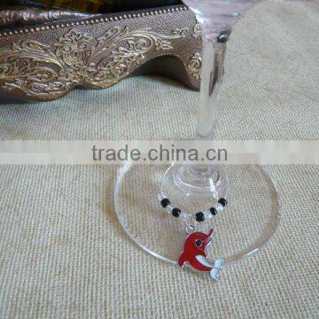 Decorating and identifying glasses party wine charm cup identifier