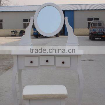 dressing table with mirror and stool