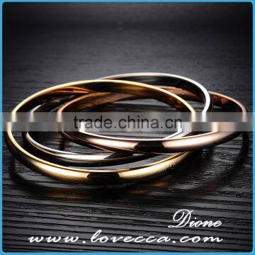 Wholesale Special Three Circle Jewelry Gift Bracelet Stainless Steel Bangle photo-3