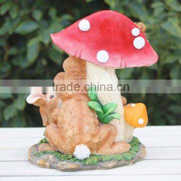 Resin Garden Welcome Rabbit Bunny Statue photo-5