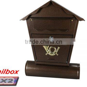 FQ-101 Cheap European Style Metal Mailbox With Newspaper Storage Holder photo-2