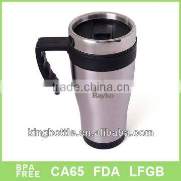 Stainless Steel Travel Mug with Handle Vacuum Insulated 16 ounce