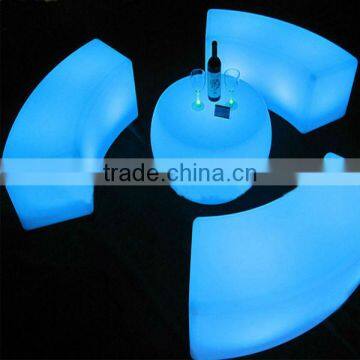 Wholesale Lighting Modern Fashion Plastic LED Bench for One Seat With 16 Colors Change and Over 20 Years Lifespan photo-3