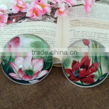 JINGYAGE Logo Engraved Crystal Hemisphere Paperweight Half Ball Paperweight Gifts photo-3