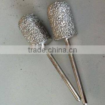 Vacuum brazed diamond mini carving abrasive burrs