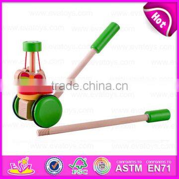 2015 Toddler Happy Wooden Pull and Push Toy,Baby Wooden Toy Push Along Animal Wooden Toys for Kids,Cartoon Hand Push Toy W05A001 photo-4