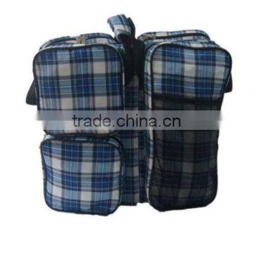 2017 New Design Portable Travel Plaid Fabric Baby Bed Bag photo-3