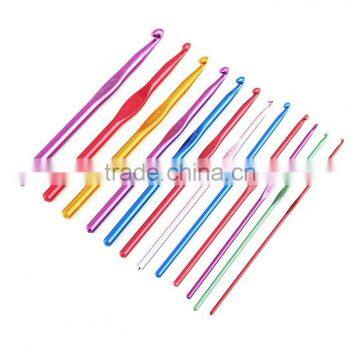 12pcs 2-8mm 2.5mm Multicolour Aluminum Crochet Hook Set Knitting Needle Set