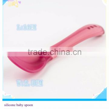 2017 New Products High Quantity Baby Goods Temperature Sensitive Plastic Baby Feeding Spoon Fork, Baby Gift