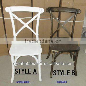 Black Solid Wood Cross Chair/Dining Chair for Living Room photo-2