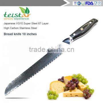 10 inch Japanese VG10 Damascus Bread Knives