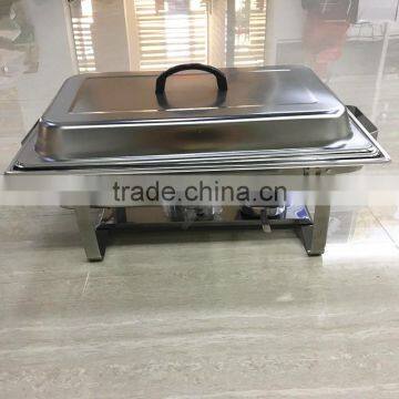 Lihong factory stainless steel mirror surface hot food warmer buffet server/chafing dish/chafer/buffet server