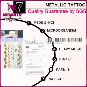 Metallic Fashion Shiny Body Art Temporary Tattoo Sticker photo-5