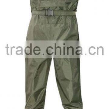 chest pocket and waist belt chest wader