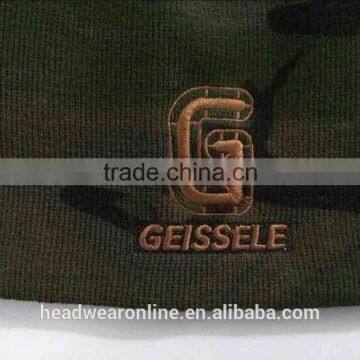 Custom Camo Printing Knitted Hats With 3d Embroidery Winter Hat photo-3