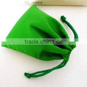 Custom Velvet Bag Green Drawstring Pouch Bag
