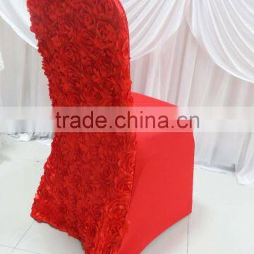 Top Selling--2PCS 13 Colors Elastic Spandex Banquet Chair Cover With Satin Rosette Back For Wedding Party Hotel Decoration photo-4