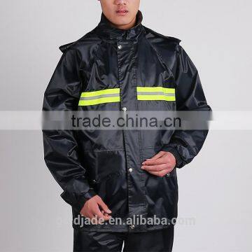HIGH QUALITY PVC RAIN COAT WATERPROOF JACKET SUIT WITH WARNING SIGNS photo-5