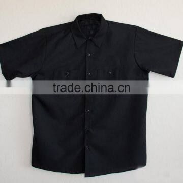 solid color worker uniform front pocket workwear man work shirts